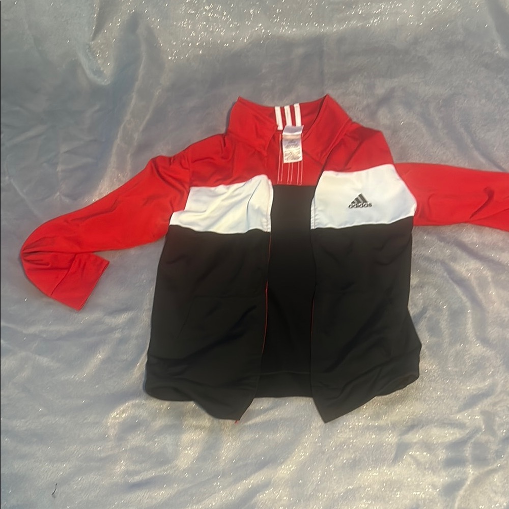 Adidas Red and Black Track Jacket